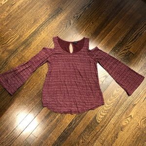 NWOT Lucky Brand Cold Shoulder Top